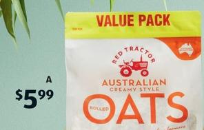 Red Tractor - Rolled Oats 1.6kg offers at $5.99 in ALDI