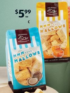 Salted Caramel Or Toasted Coconut Marshmallows 200g offers at $5.99 in ALDI
