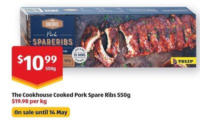 The Cookhouse - Cooked Pork Spare Ribs 550g offers at $10.99 in ALDI