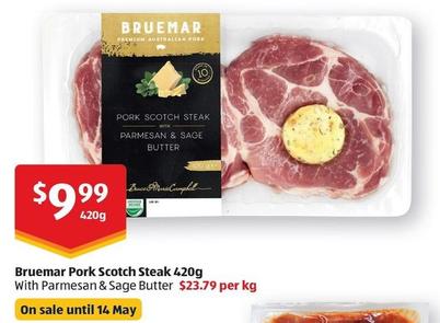 Bruemar - Pork Scotch Steak 420g offers at $9.99 in ALDI