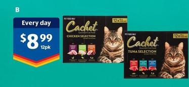 Cachet - Premium Cat Food Pouch Multipack 12 X 85g offers at $8.99 in ALDI