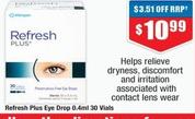 Refresh Plus - Eye Drop 0.4ml 30 Vials offers at $10.99 in Chemist Warehouse