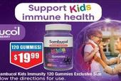 Sambucol - Kids Immunity 120 Gummies Exclusive Size offers at $19.99 in Chemist Warehouse