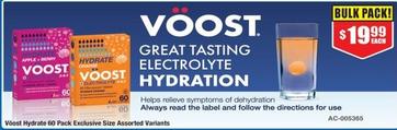 Voost - Hydrate 60 Pack Exclusive Size Assorted Variants offers at $19.99 in Chemist Warehouse