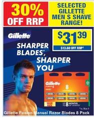 Gillette - Fusion Manual Razor Blades 8 Pack offers at $31.39 in My Chemist