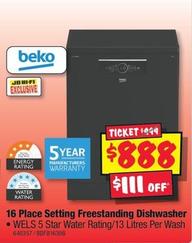 Dishwasher offers at $888 in JB Hi Fi