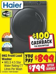 Front load washing machine offers at $899 in JB Hi Fi
