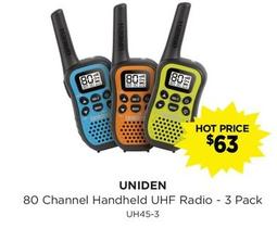 Hand radios offers at $63 in Bing Lee