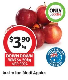 Australian Modi Apples offers at $3.9 in Coles