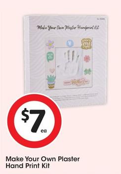 Make Your Own Plaster Hand Print Kit offers at $7 in Coles