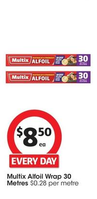 Multix - Alfoil Wrap 30 Metres offers at $8.5 in Coles
