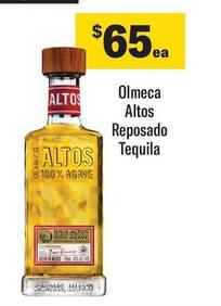 Olmeca - Altos Reposado Tequila offers at $65 in Coles