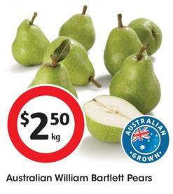 Australian William Bartlett Pears offers at $2.5 in Coles
