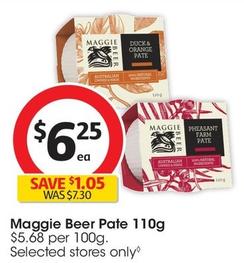 Maggie - Beer Pate 110g offers at $6.25 in Coles