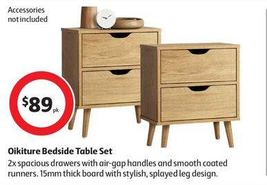 Oikiture - Bedside Table Set offers at $89 in Coles
