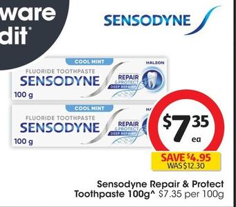 Sensodyne - Repair & Protect Toothpaste 100g offers at $7.89 in Coles