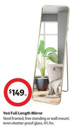 Yezi Full Length Mirror offers at $149 in Coles