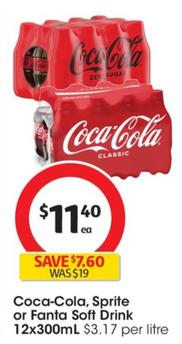 Coca Cola -  Soft Drink 12x300mL  offers at $12 in Coles