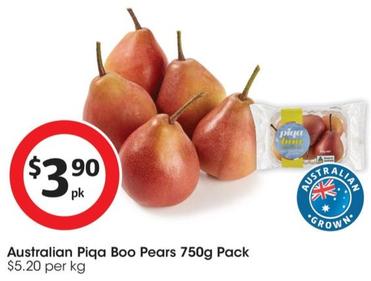 Australian Piqa Boo Pears 750g Pack offers at $3.9 in Coles