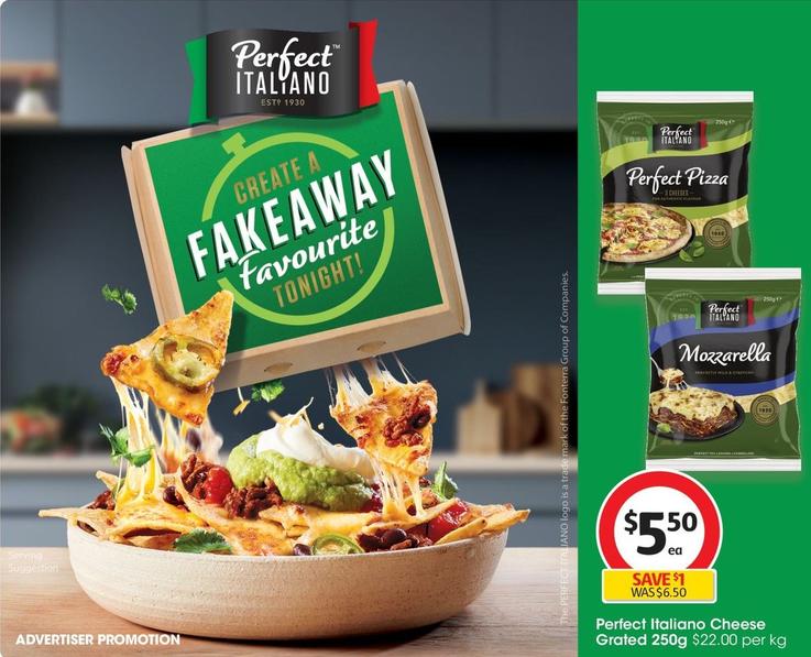 Perfect Italiano - Cheese Grated 250g offers at $5.5 in Coles