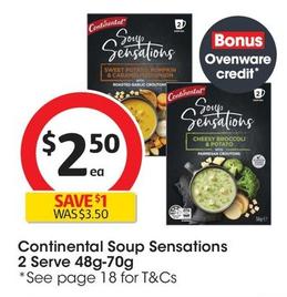 Continental - Soup Sensations 2 Serve 48g-70g offers at $2.5 in Coles