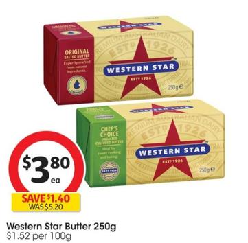 Western Star - Butter 250g offers at $3.8 in Coles