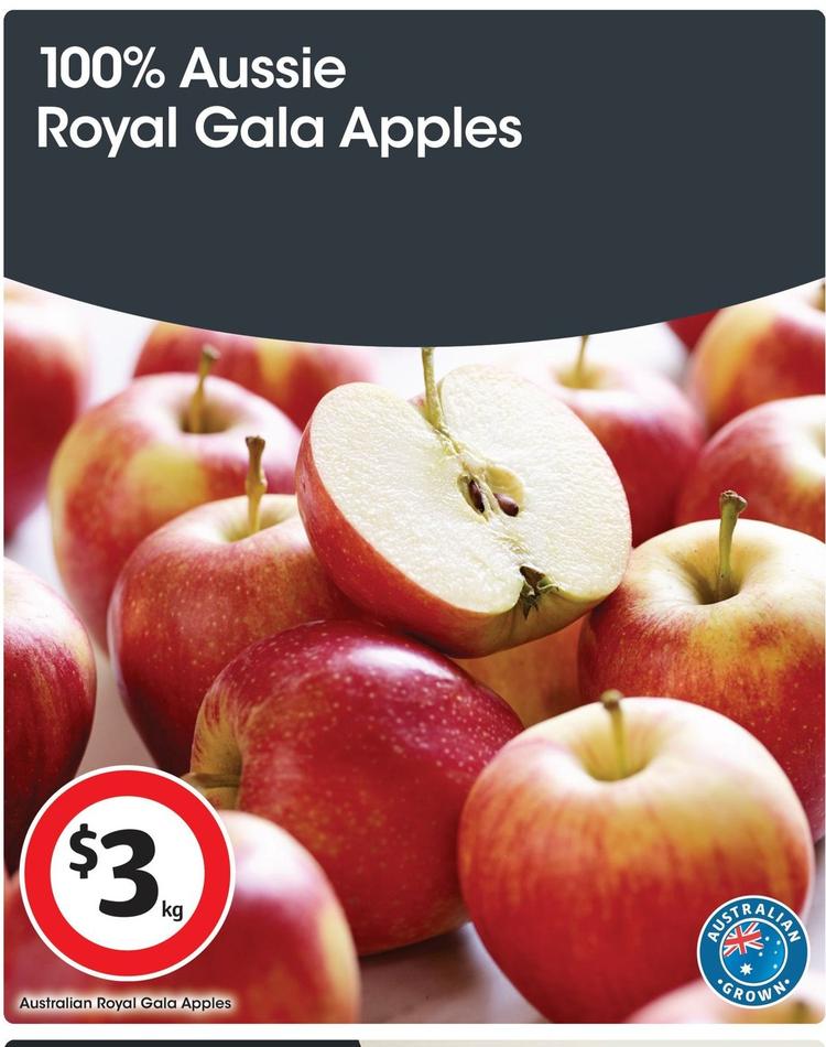 Australian Royal Gala Apples offers at $3 in Coles