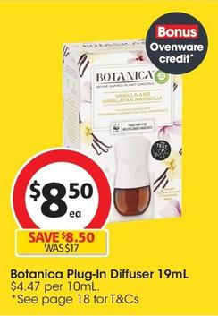 Botanica - Plug-in Diffuser 19ml offers at $8.5 in Coles