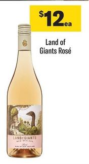 Land of Giants - Rosé offers at $12 in Coles