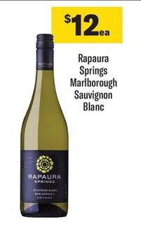 Rapaura - Springs Marlborough Sauvignon Blanc offers at $12 in Coles