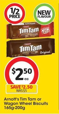 Arnott's - Tim Tam Biscuits 165g-200g offers at $2.62 in Coles