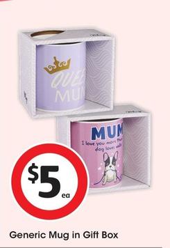 Generic Mug in Gift Box offers at $5 in Coles