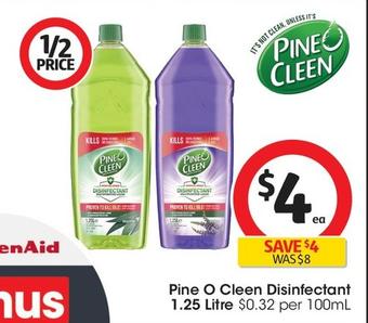 Pine O Cleen - Disinfectant 1.25 Litre offers at $4 in Coles