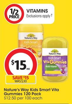 Nature's Way - Kids Smart Vita Gummies 120 Pack offers at $15 in Coles