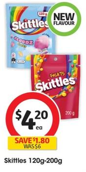 Skittles - 120g-200g offers at $4.2 in Coles