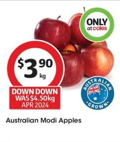 Australian Modi Apples offers at $3.9 in Coles