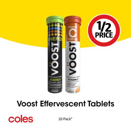 Voost Effervescent Tablets  offers at $5.5 in Coles