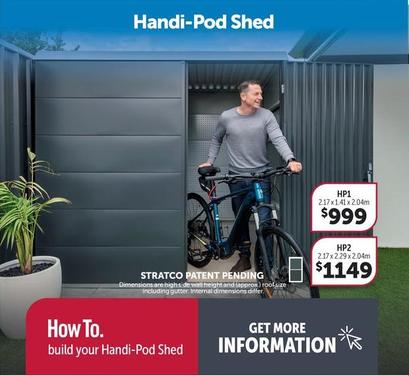 Sheds offers at $999 in Stratco