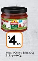 Mission - Chunky Salsa 300g offers at $4 in Foodworks