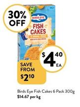 Birds Eye - Fish Cakes 6 Pack 300g offers at $4.4 in Foodworks