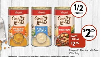 Campbell's - Country Ladle Soup 495-505g offers at $2.25 in Foodworks