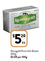 Kerrygold - Pure Irish Butter 250g offers at $5.2 in Foodworks