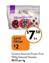 Creative Gourmet - Frozen Fruit 900g Selected Varieties offers at $7.5 in Foodworks