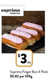 Suprima - Finger Bun 4 Pack offers at $3 in Foodworks