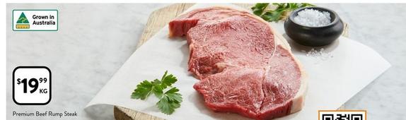 Premium Beef Rump Steak offers at $19.99 in Foodworks