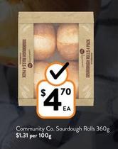 Community Co. - Sourdough Rolls 360g offers at $4.7 in Foodworks