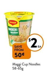 Maggi - Cup Noodles 58-65g offers at $2 in Foodworks