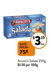 Arnott's - Salada 250g offers at $3.25 in Foodworks