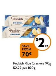 Peckish - Rice Crackers 90g offers at $2 in Foodworks