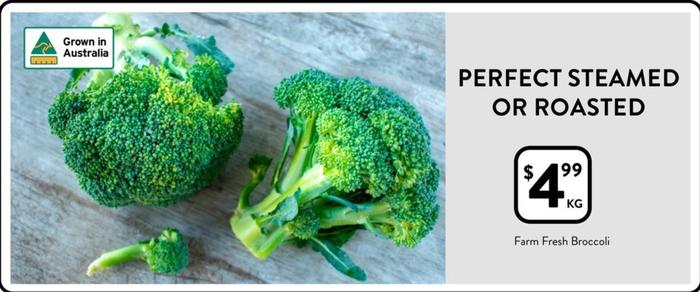 Farm Fresh Broccoli offers at $4.99 in Foodworks
